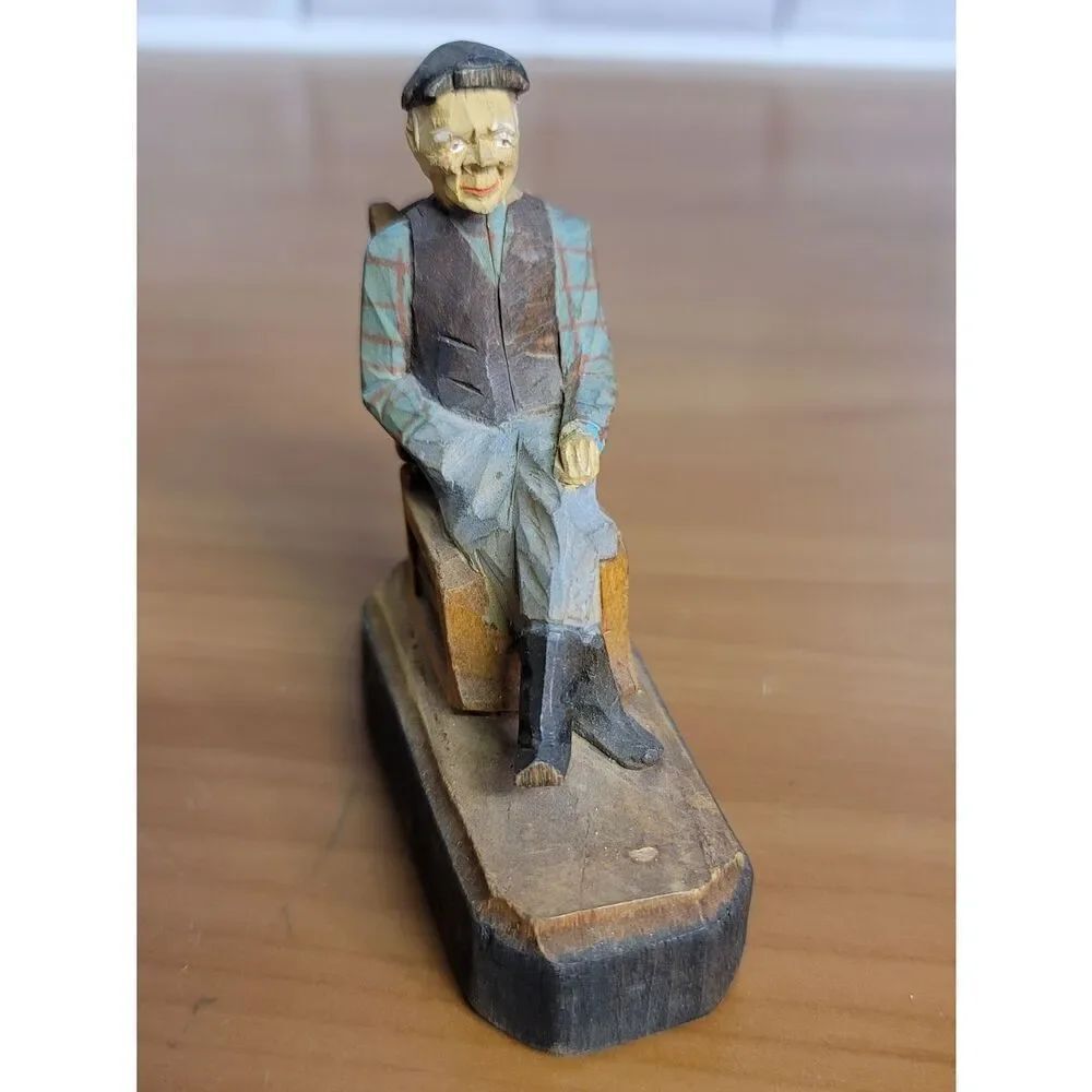 1952 Montreal Wooden Handmade Figurine